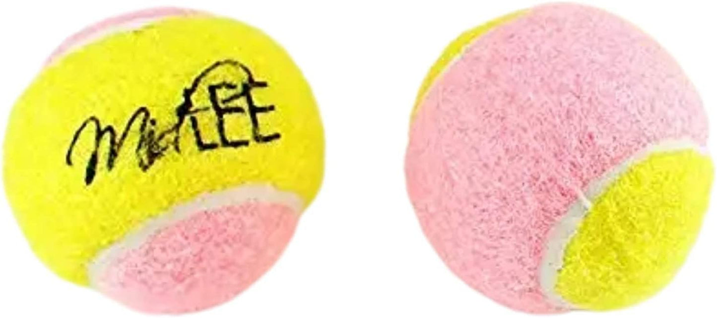 X-Small Dog Tennis Balls 1.5" Pack of 12- Puppy Mini Fetch Pet Little Tennis Balls -Yellow/Pink