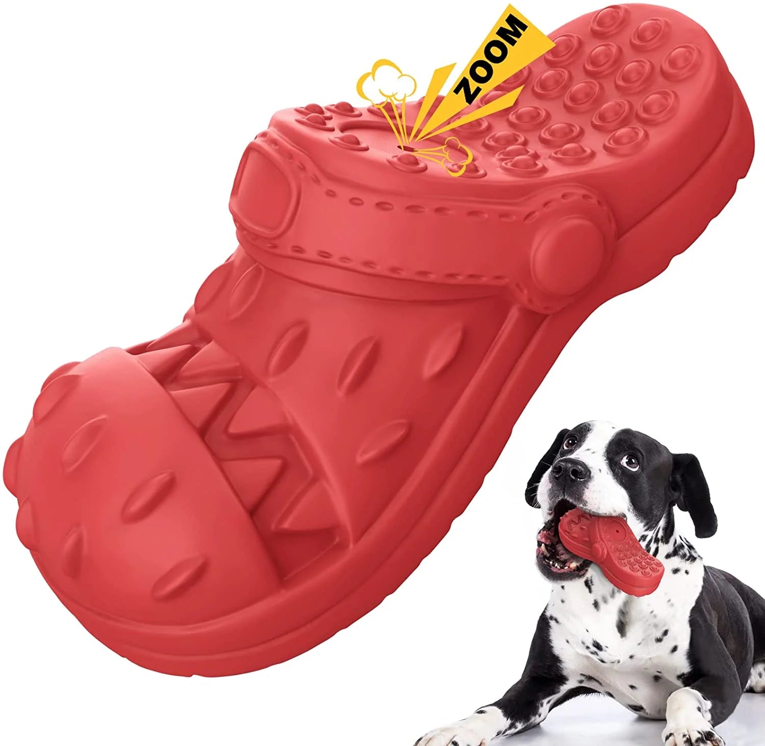 Squeaky Dog Toys Dog Chew Toy for Aggressive Chewer, Teeth Cleaning Shoe Shape Squeaky Dog Toys