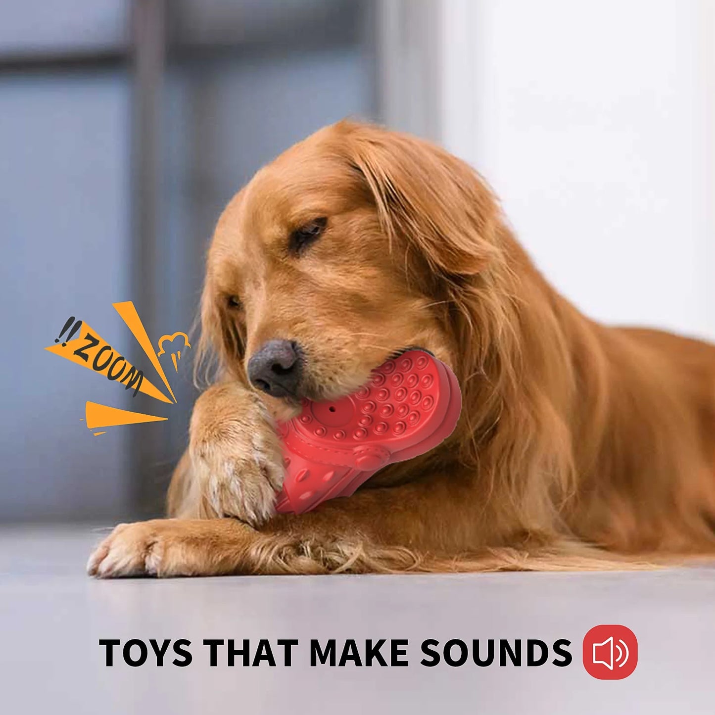 Squeaky Dog Toys Dog Chew Toy for Aggressive Chewer, Teeth Cleaning Shoe Shape Squeaky Dog Toys