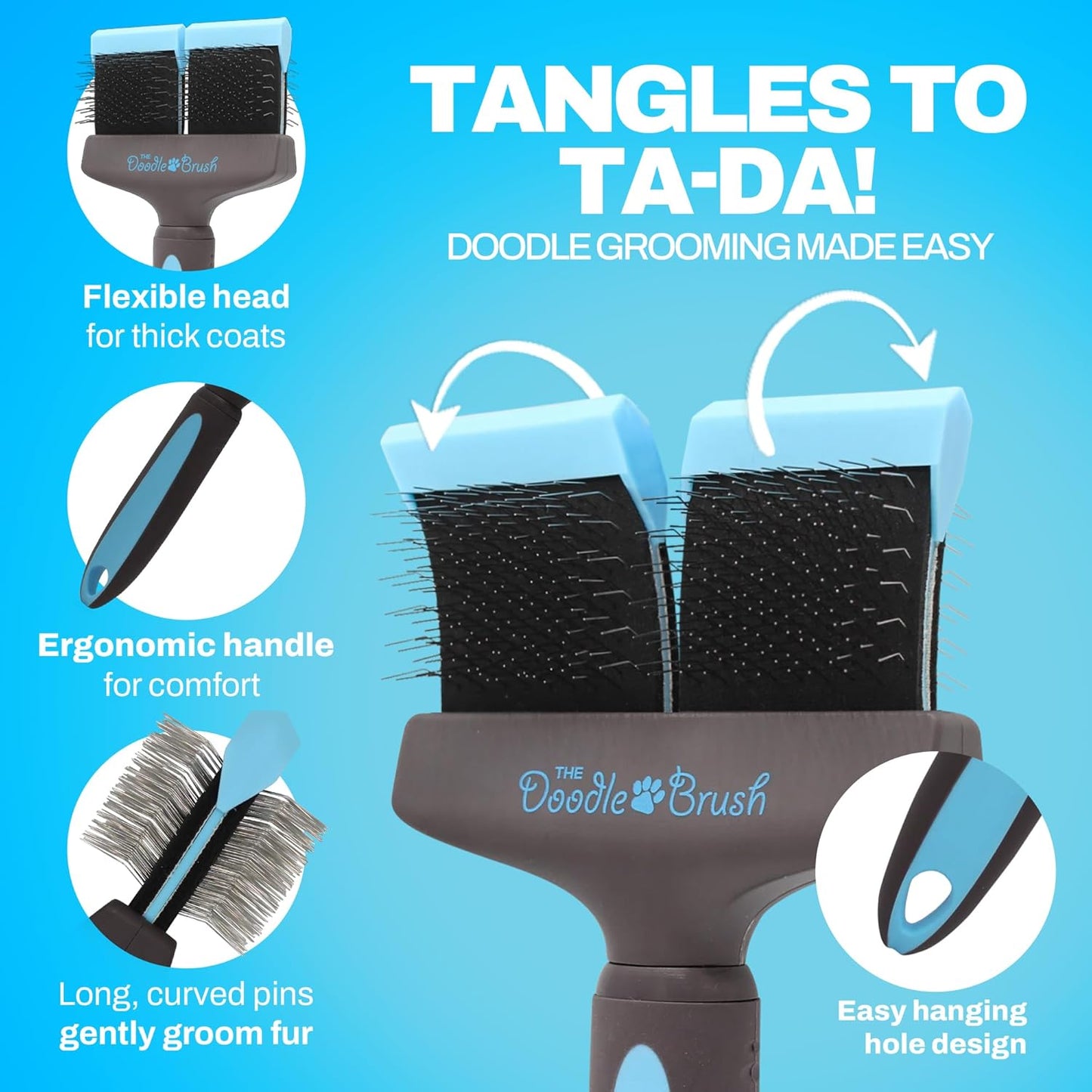 - Doodle Brush for Dogs, Goldendoodle Brushes for Grooming & Dog Brush for Labradoodle - Doodle Dog Brush - Doodle Grooming Brush, Bernedoodle Brush - Slicker Brush for Doodles